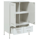 vidaXL Hoge kast 68x39x101,5 cm staal zwart