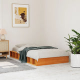 vidaXL Cadre de lit sans matelas massif vert grenenhout wasbruin 200x200 cm