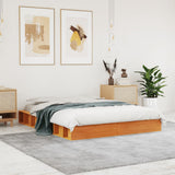 vidaXL Cadre de lit sans matelas massif vert grenenhout wasbruin 200x200 cm