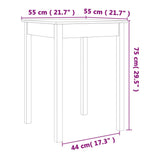 vidaXL Dining Table 110x55x75 cm Solid Pine Wood