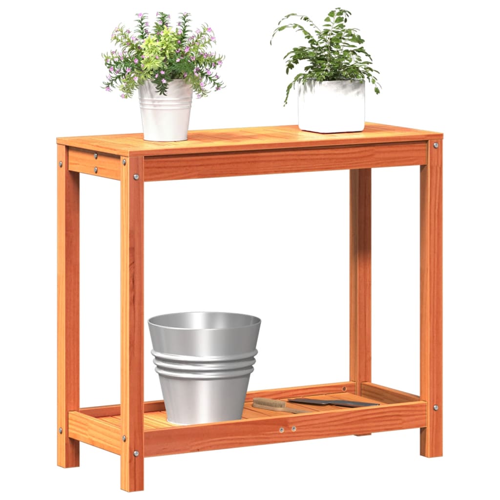 vidaXL Potting Table with Shelf 82.5x35x75 cm Solid Pine Wood