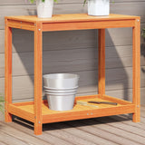 vidaXL Potting Table with Shelf 82.5x35x75 cm Solid Pine Wood