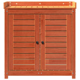 vidaXL Oppottafel met schappen 82,5x50x86,5 cm massief grenenhout wit