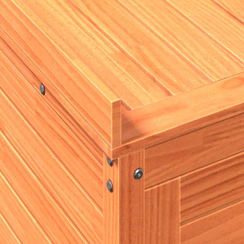 vidaXL Oppottafel met schappen 82,5x50x86,5 cm massief grenenhout wit