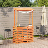 vidaXL Tuinbartafel 113,5x50x103 cm massief grenenhout wit