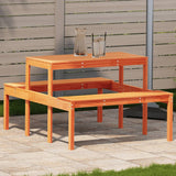 vidaXL Picknicktafel 110x134x75 cm massief grenenhout