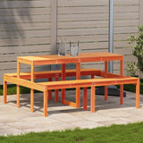 vidaXL Picknicktafel 110x134x75 cm massief grenenhout