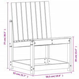 vidaXL Tuinstoel 50,5x55x77 cm massief grenenhout