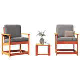 vidaXL 3-Piece Lounge Set Solid Pine Wood