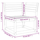 vidaXL Tuinhoekbank 73x73x78 cm massief grenenhout