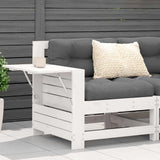 vidaXL Tuinbank met armleuning en klaptafel massief grenenhout