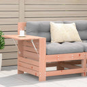 vidaXL Tuinbank met armleuning en klaptafel massief grenenhout