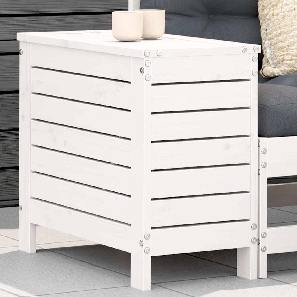 vidaXL Tuinbank met armleuning en klaptafel massief grenenhout