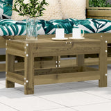 vidaXL Tuinbank met armleuning en klaptafel massief grenenhout