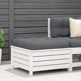 vidaXL Tuinbank met armleuning en klaptafel massief grenenhout