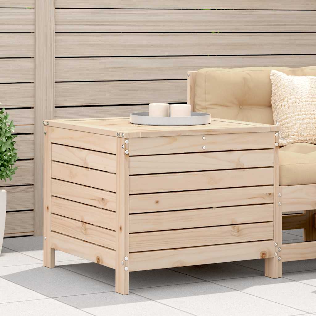 vidaXL Tuinbank met armleuning en klaptafel massief grenenhout