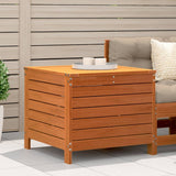 vidaXL Tuinbank met armleuning en klaptafel massief grenenhout