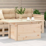 vidaXL Tuinbank met armleuning en klaptafel massief grenenhout