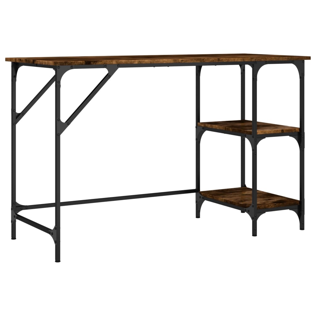 vidaXL Bureau 120x50x75 cm metaal en bewerkt hout sonoma eikenkleurig