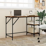 vidaXL Bureau 120x50x75 cm metaal en bewerkt hout sonoma eikenkleurig