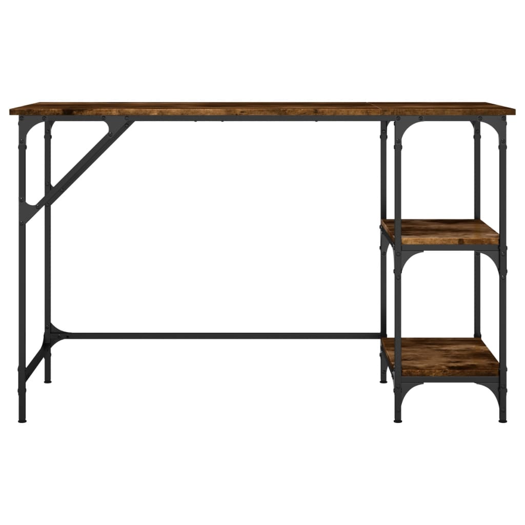 vidaXL Bureau 120x50x75 cm metaal en bewerkt hout sonoma eikenkleurig