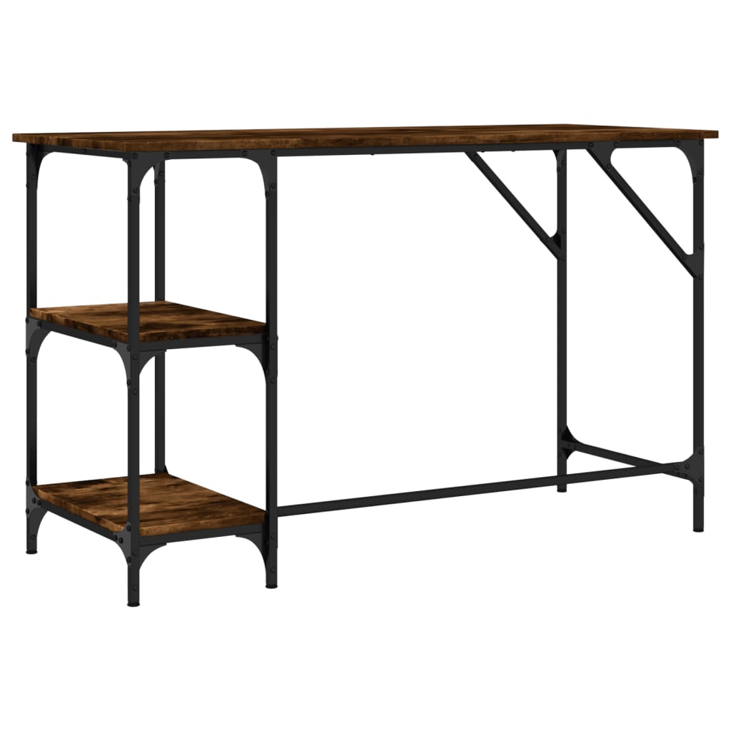 vidaXL Bureau 120x50x75 cm metaal en bewerkt hout sonoma eikenkleurig