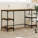 vidaXL Desk 140x50x75 cm Metal and Engineered Wood Sonoma Oak Colour