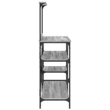 vidaXL Bakkersrek 90x40x132 cm bewerkt hout en metaal zwart