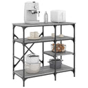 vidaXL Baker's Rack 90x40x84 cm engineered wood and metal black