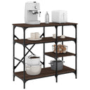 vidaXL Baker's Rack 90x40x84 cm engineered wood and metal black