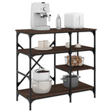 vidaXL Baker's Rack 90x40x84 cm engineered wood and metal black