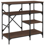 vidaXL Baker's Rack 90x40x84 cm engineered wood and metal black