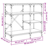 vidaXL Baker's Rack 90x40x84 cm engineered wood and metal black