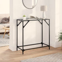 vidaXL Wandtafel met transparant glazen blad 60x35x81 cm staal