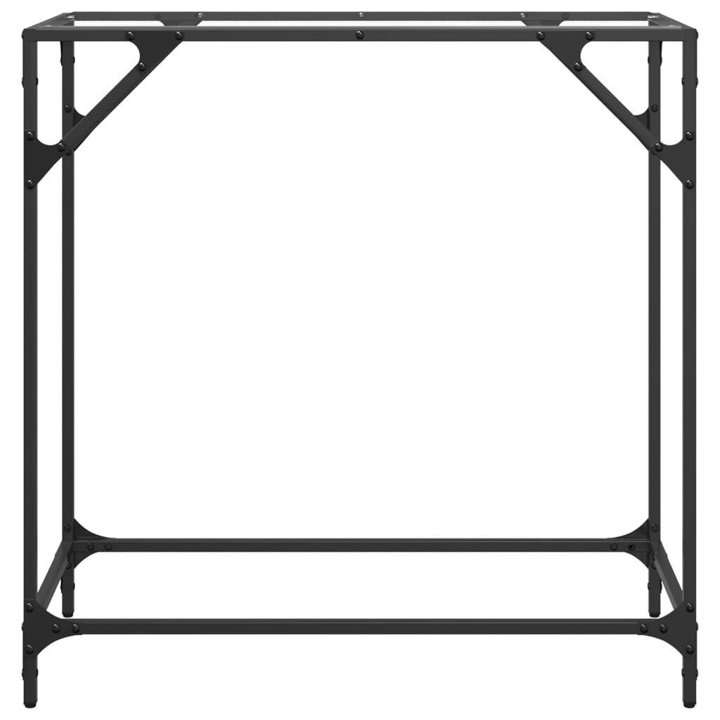 vidaXL Wandtafel met transparant glazen blad 60x35x81 cm staal