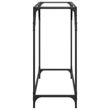 vidaXL Wandtafel met transparant glazen blad 60x35x81 cm staal