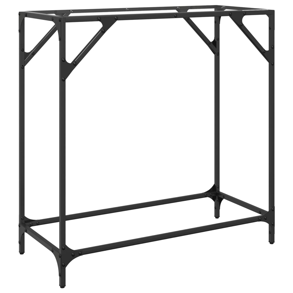 vidaXL Wandtafel met transparant glazen blad 60x35x81 cm staal