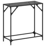 vidaXL Wandtafel met transparant glazen blad 60x35x81 cm staal