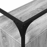 vidaXL Sideboard with glass top 98x35x81 cm engineered wood black