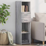 vidaXL Hoge kast 80x42,5x124 cm bewerkt hout wit