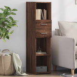 vidaXL Hoge kast 80x42,5x124 cm bewerkt hout wit