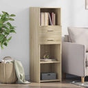 vidaXL Hoge kast 40x42,5x124 cm bewerkt hout wit