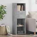 vidaXL Hoge kast 40x42,5x124 cm bewerkt hout wit