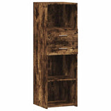 vidaXL Hoge kast 40x42,5x124 cm bewerkt hout wit