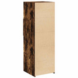 vidaXL Hoge kast 40x42,5x124 cm bewerkt hout wit