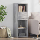 vidaXL Hoge kast 40x42,5x124 cm bewerkt hout wit