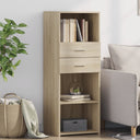 vidaXL Hoge kast 45x42,5x124 cm bewerkt hout wit
