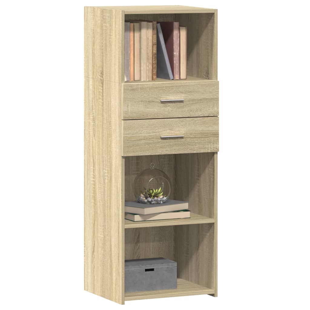 vidaXL Hoge kast 45x42,5x124 cm bewerkt hout wit