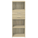 vidaXL Hoge kast 45x42,5x124 cm bewerkt hout wit