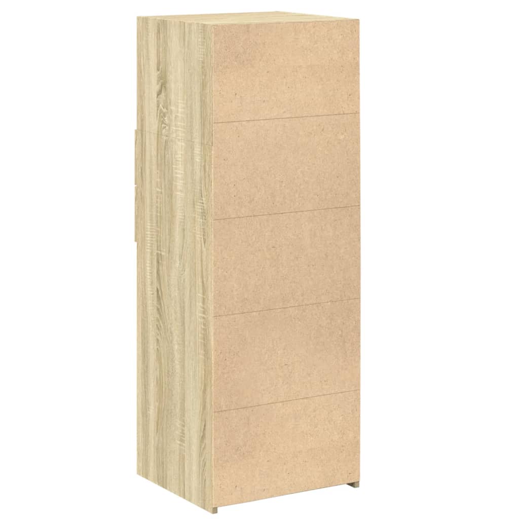 vidaXL Hoge kast 45x42,5x124 cm bewerkt hout wit